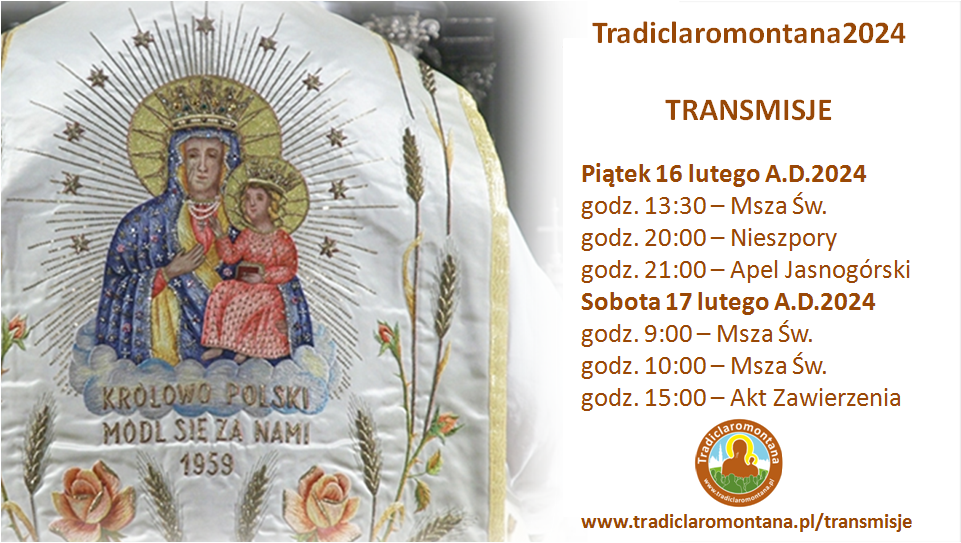 Mszą Świętą Trydencką przed Cudownym Obrazem Bogarodzicy rozpocznie się Ogólnopolska Pielgrzymka Wiernych Tradycji Łacińskiej na Jasną Górę